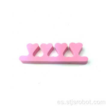 Separadores de dedos de dedos de esmalte de uñas en forma de corazón de alta calidad para manicura de uñas